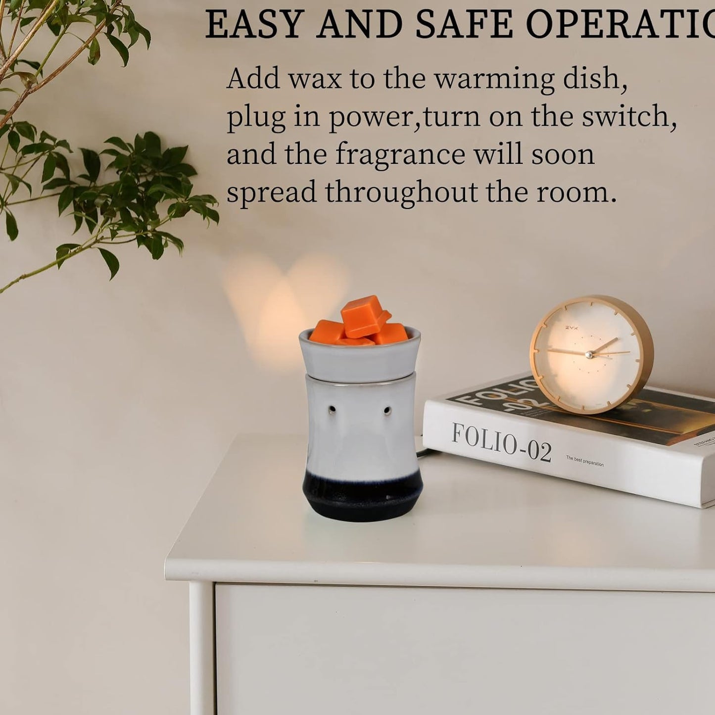 Metal Wax Warmer Electric,Wax melt Warmer,Candle Wax Burner, Candle Warmer,Candle Melter,for Home Office Décor and Gifts for Holiday(Moon/Flower Fairy)…