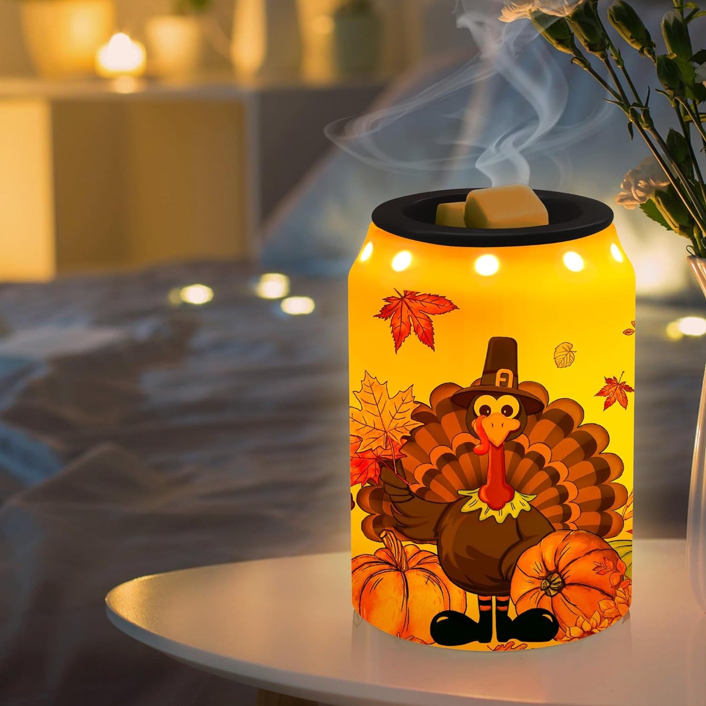 Gnomes Christmas Wax Warmer, Ceramic Wax Melt Warmer for Scented Wax Scent Oil Candle, Electric Scentsy Warmer Christmas Decorations for Living Room Kitchen Bathroom Home, Unique Women Relaxing Gifts