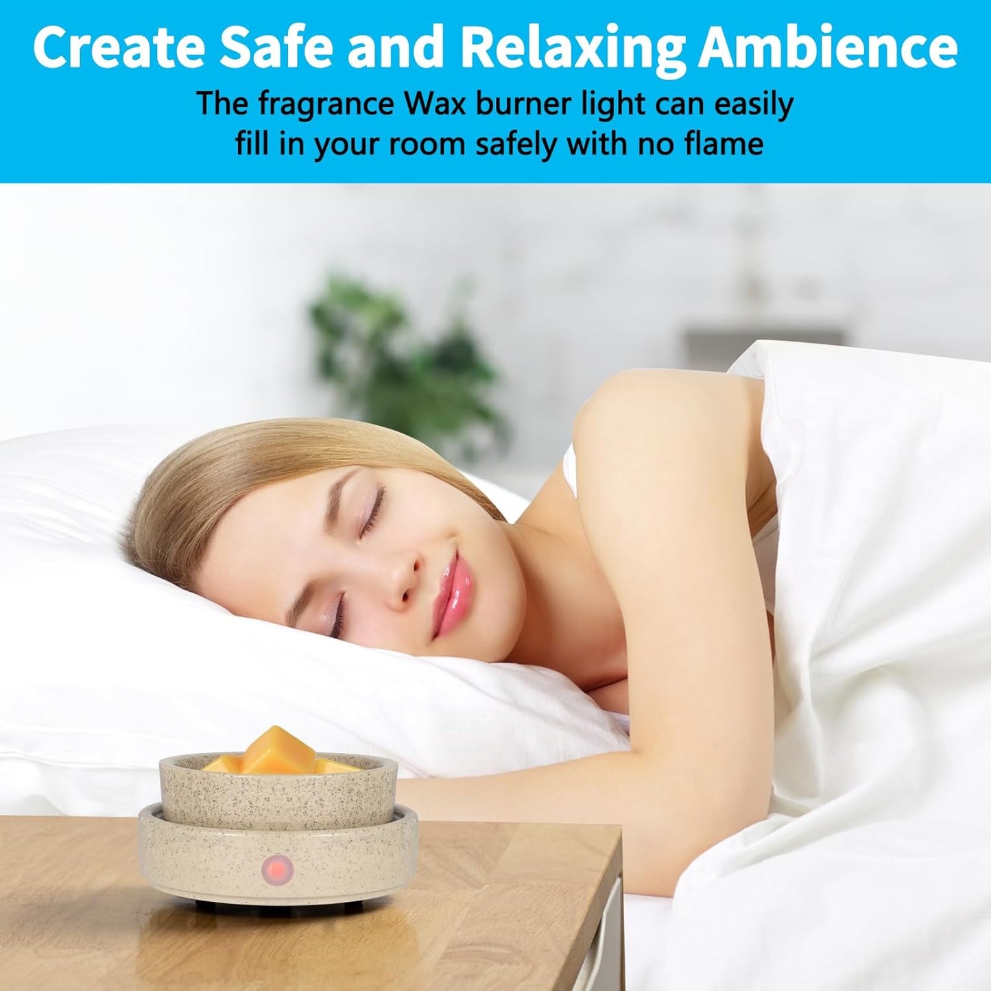 nawaza Ceramic Wax Melt Warmer Fragrance, 3 in1 Electric Candle Wax Warmer,Scented Wax Melt Wax Cubes Melter Fragrance Warmer for Home,Office,Gift(Black)…