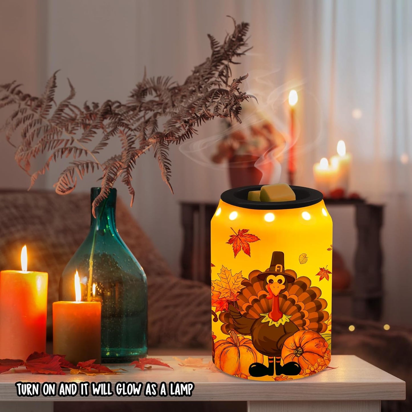 Gnomes Christmas Wax Warmer, Ceramic Wax Melt Warmer for Scented Wax Scent Oil Candle, Electric Scentsy Warmer Christmas Decorations for Living Room Kitchen Bathroom Home, Unique Women Relaxing Gifts