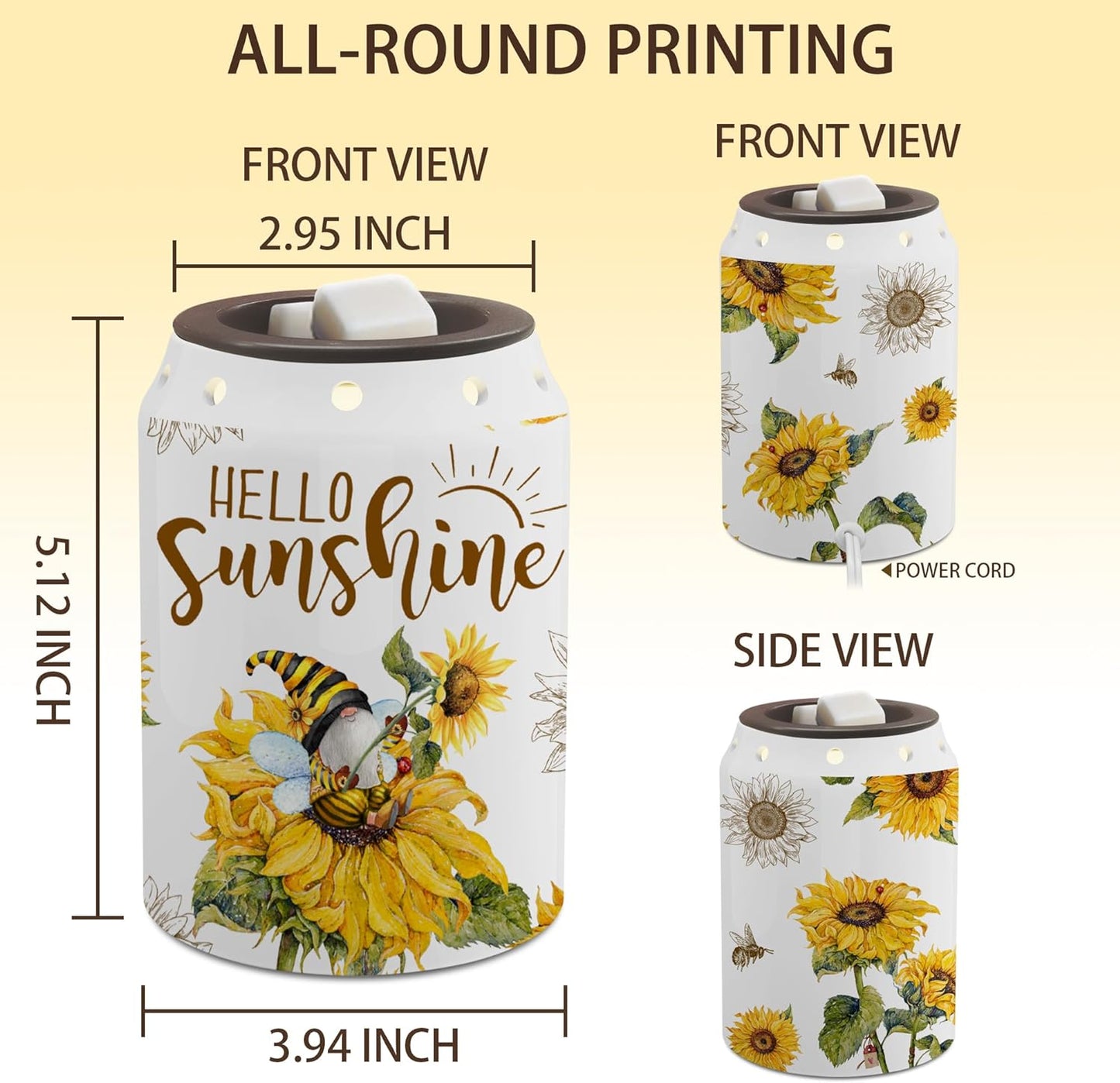 Gnomes Christmas Wax Warmer, Ceramic Wax Melt Warmer for Scented Wax Scent Oil Candle, Electric Scentsy Warmer Christmas Decorations for Living Room Kitchen Bathroom Home, Unique Women Relaxing Gifts