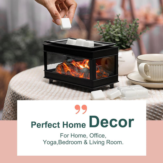 YSong Freestanding Fireplace Wax Warmer,Electric Wax Melt Warmer,Wax Warmer for Scented Wax Melts,Metal Wax Melter,Candle Wax Burner Fragrance Warmer for Home Decor Office,Spa and Aromatherapy
