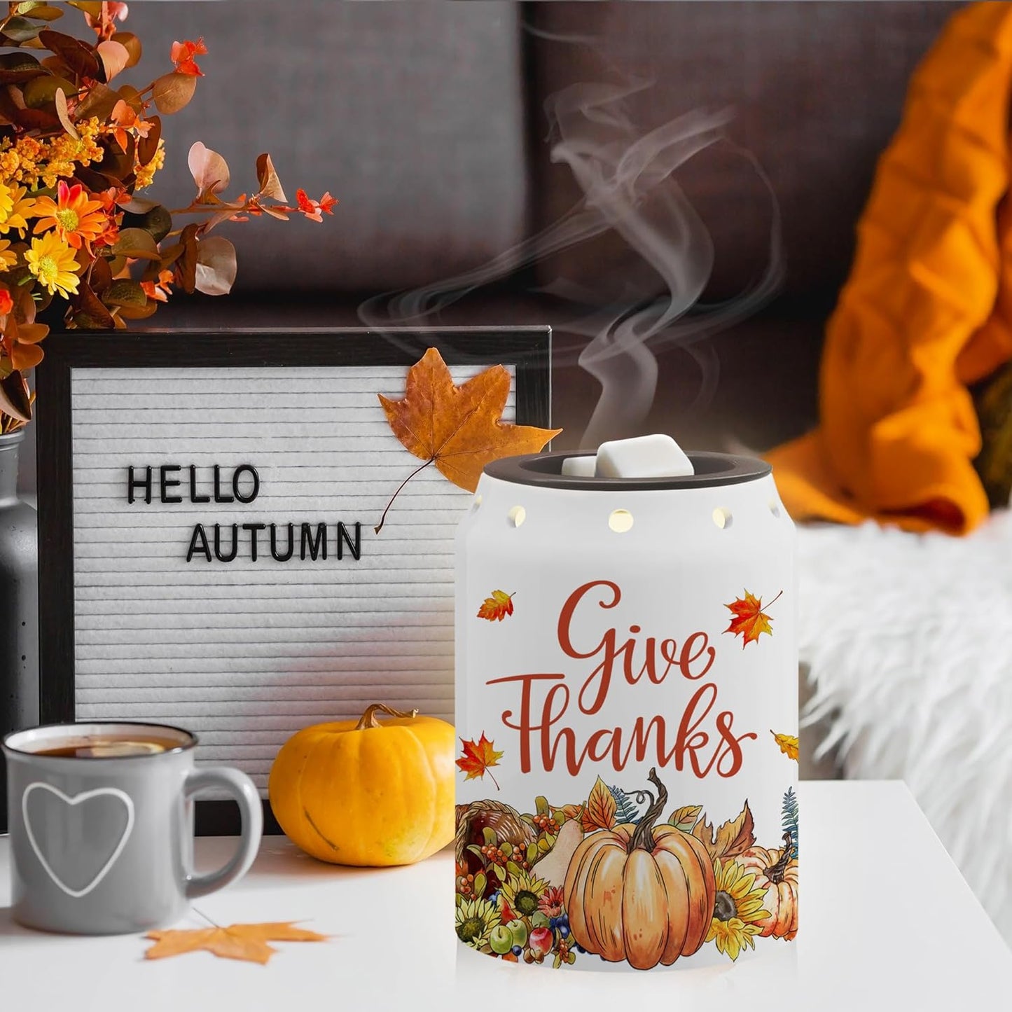 Gnomes Christmas Wax Warmer, Ceramic Wax Melt Warmer for Scented Wax Scent Oil Candle, Electric Scentsy Warmer Christmas Decorations for Living Room Kitchen Bathroom Home, Unique Women Relaxing Gifts