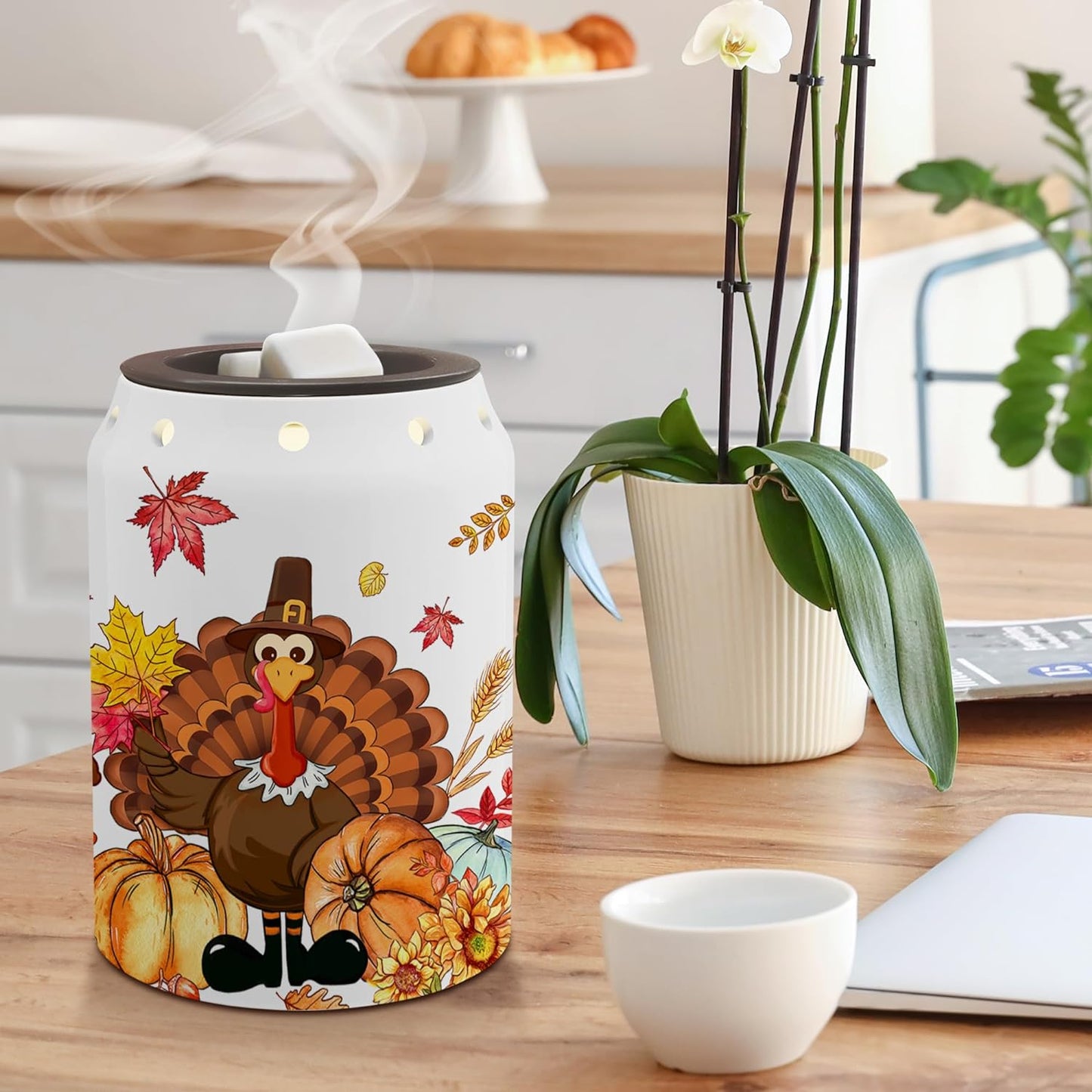 Gnomes Christmas Wax Warmer, Ceramic Wax Melt Warmer for Scented Wax Scent Oil Candle, Electric Scentsy Warmer Christmas Decorations for Living Room Kitchen Bathroom Home, Unique Women Relaxing Gifts