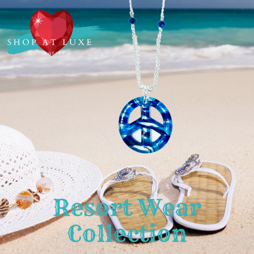 Resort Wear Retro Peace Sign Necklace