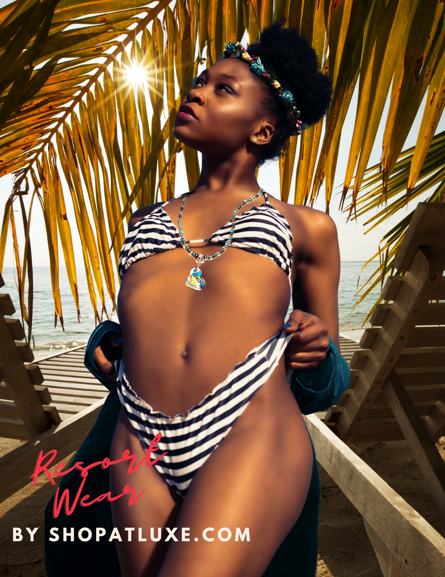 Amanda Koss Art Resort Wear Collection Heart Necklace