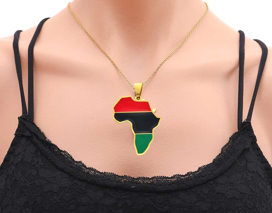 Pan African Map Necklace