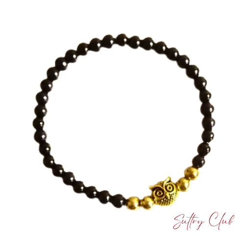Alpha Owl Hematite And Obsidian Bracelet
