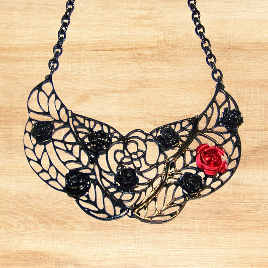 Rose Embellished Statement Necklace!