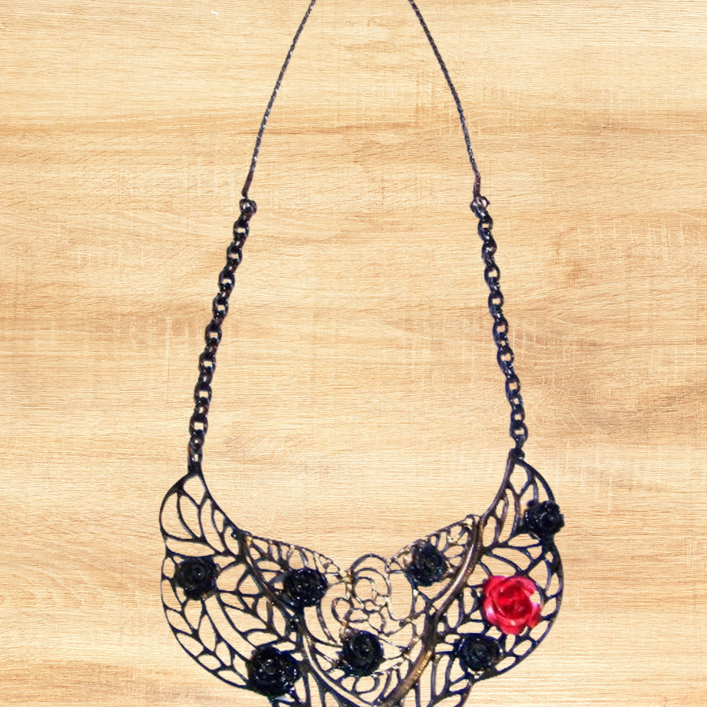 Rose Embellished Statement Necklace!