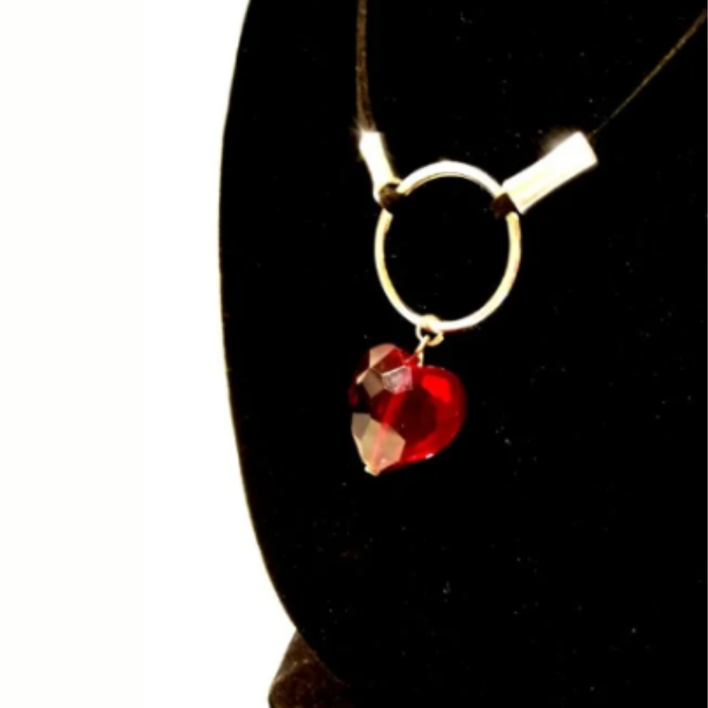 Discreet O Ring Leather Choker