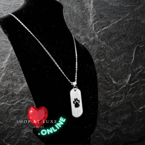 Dog Love Unipaw Doggie Tag Necklace