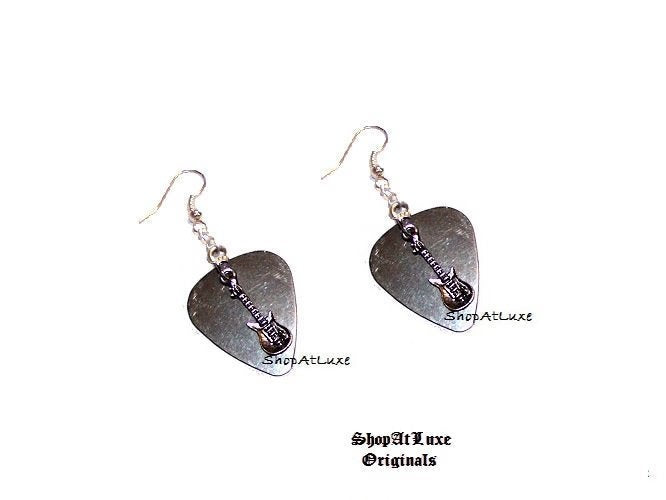 Steel Guitar Pick Earrings
