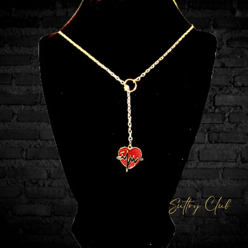 Feel My Pulse Rose Gold Lariat Necklace