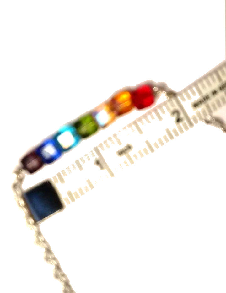 Gay Pride Rainbow Cubes Necklace