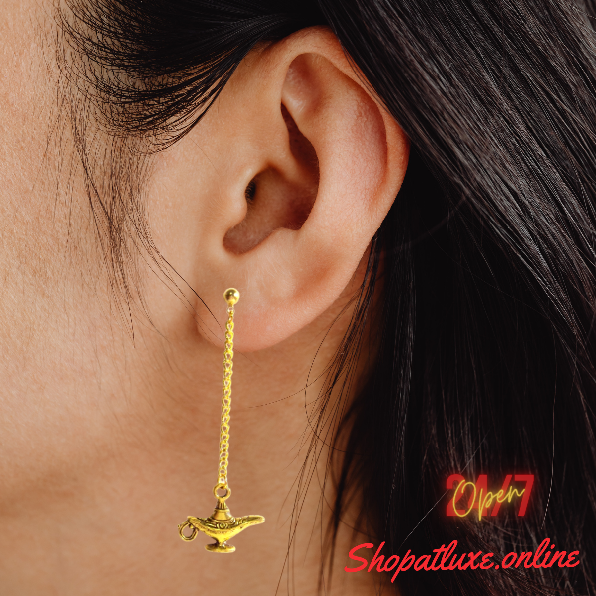 Genie's Lamp Dangle Earrings