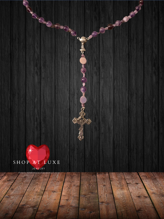 Genuine Amethyst Catholic Rosary