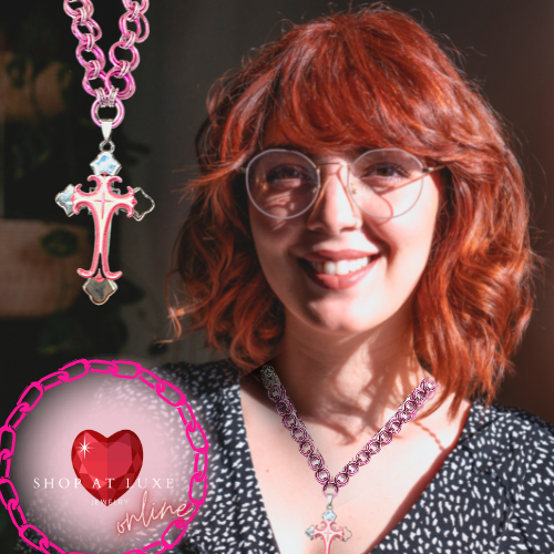 Gothic Cross Princess Chainmaille Necklace