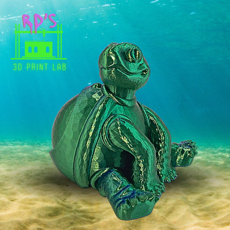 HAPPY TURTLE (SHADES OF GREEN) 3D PRINT WITH SECRET COMPARTMENT