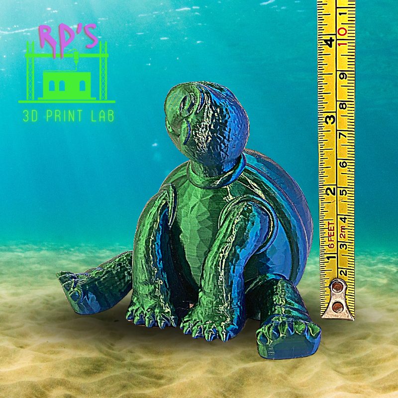 HAPPY TURTLE (SHADES OF GREEN) 3D PRINT WITH SECRET COMPARTMENT