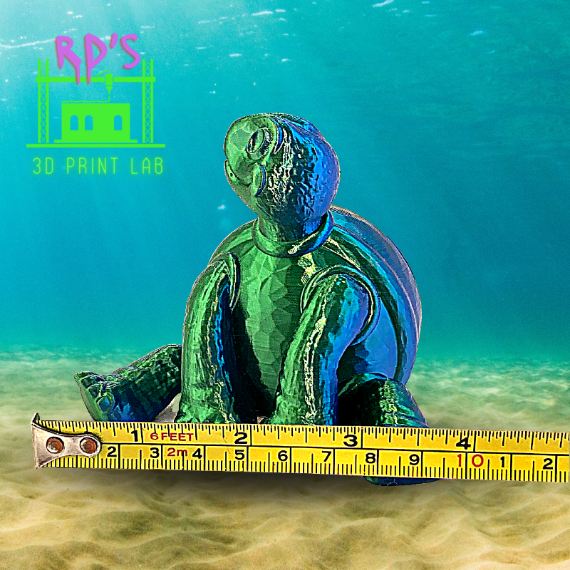 HAPPY TURTLE (SHADES OF GREEN) 3D PRINT WITH SECRET COMPARTMENT