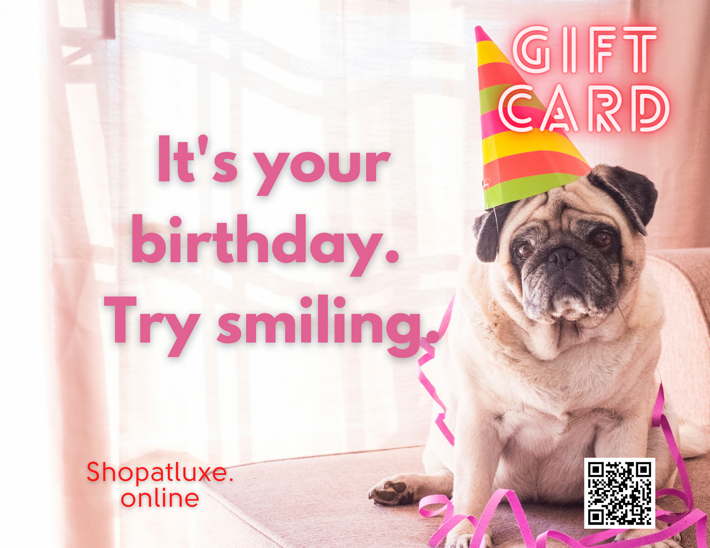 IT'S YOUR BIRTHDAY GIFT CARD - Shopatluxe.Online