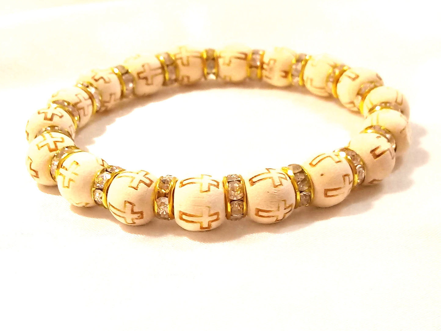 Inked Wooden Cross Minimalist Bracelet