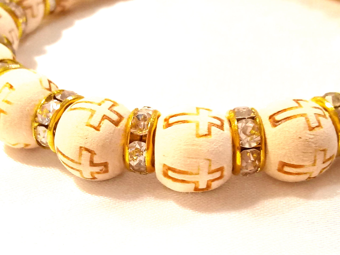 Inked Wooden Cross Minimalist Bracelet