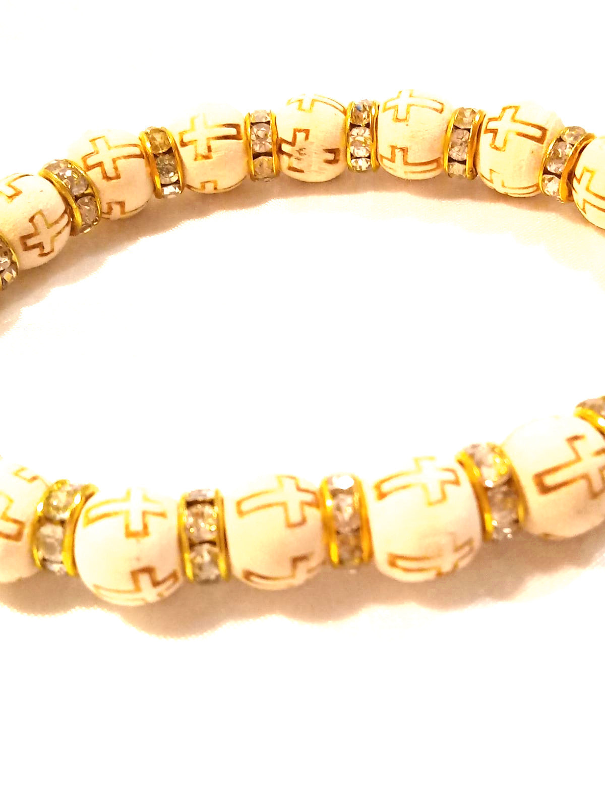 Inked Wooden Cross Minimalist Bracelet