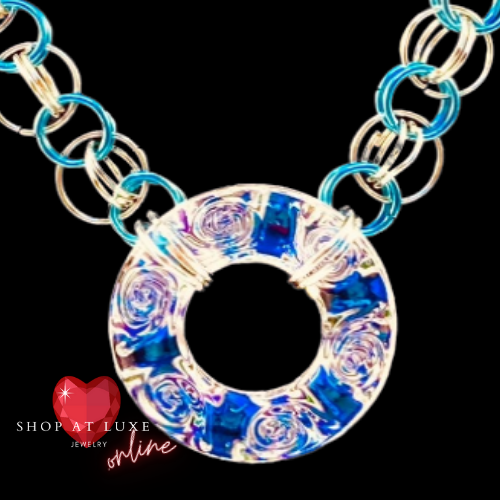 Ive Got A Crush On Blue Sea Glass Choker