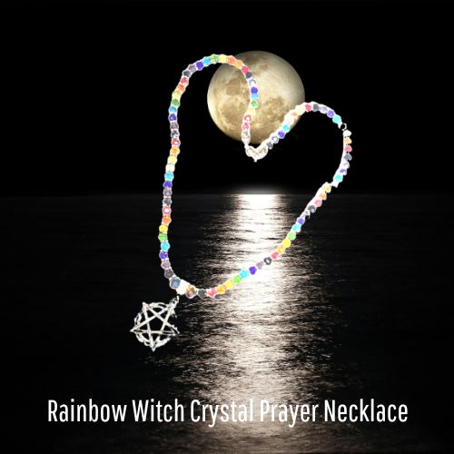 Rainbow Witch Crystal Prayer Necklace
