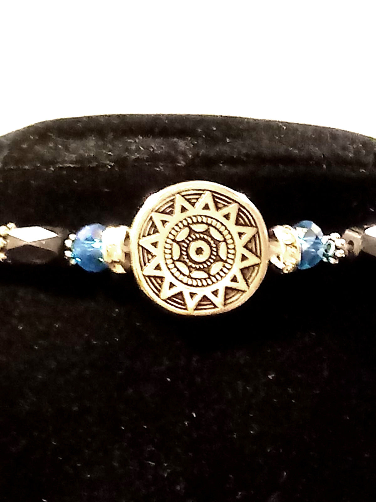 Magnetic Hematite Aztec Sun Bracelet