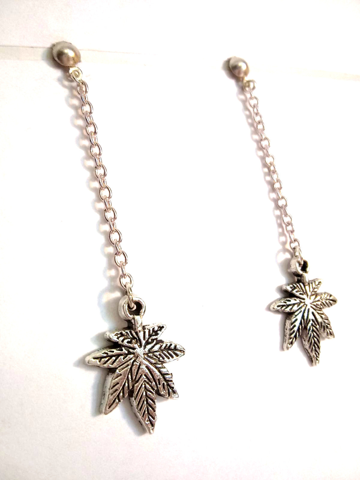 Novelty Leaf Silver Earrings