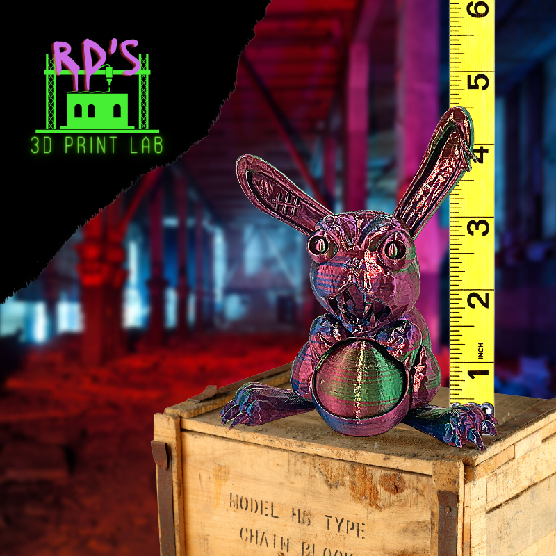 NOT YOUR AVERAGE BUNNY (Purple & Blue) 3D PRINT WITH SECRET COMPARTMENT