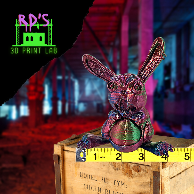 NOT YOUR AVERAGE BUNNY (Purple & Blue) 3D PRINT WITH SECRET COMPARTMENT