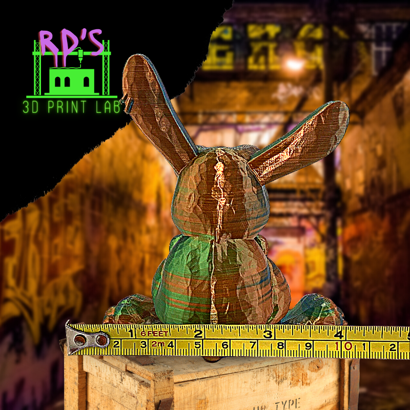 NOT YOUR AVERAGE BUNNY (MULTICOLORED METALLIC) 3D PRINT WITH SECRET COMPARTMENT