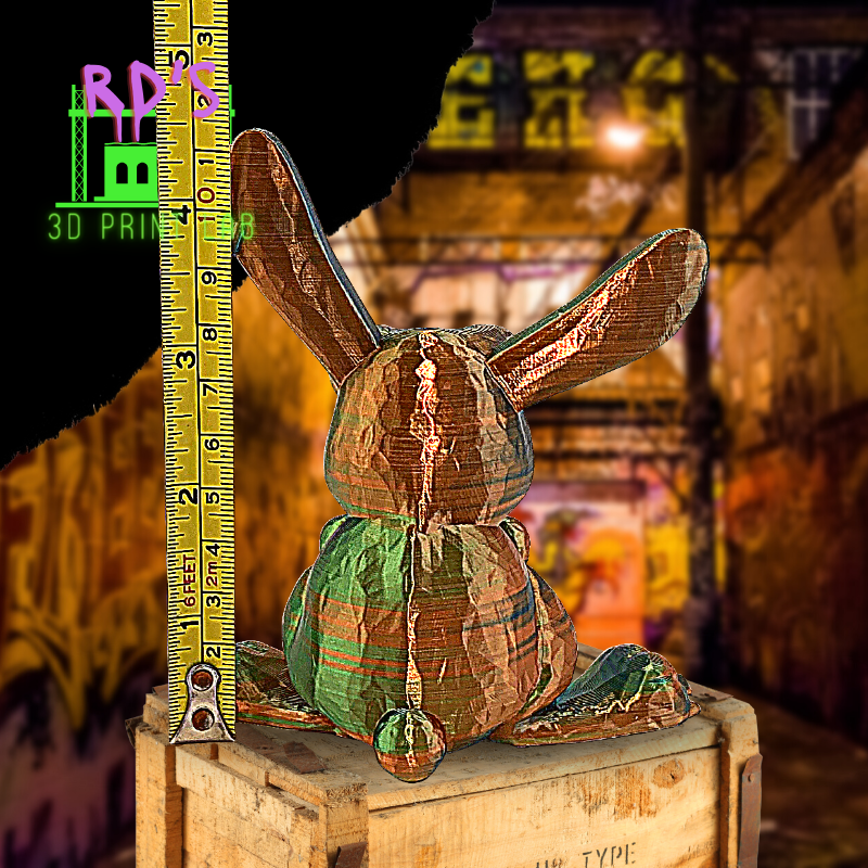 NOT YOUR AVERAGE BUNNY (MULTICOLORED METALLIC) 3D PRINT WITH SECRET COMPARTMENT