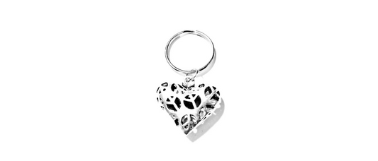 Peace And Love Keychain And Heart Pendant