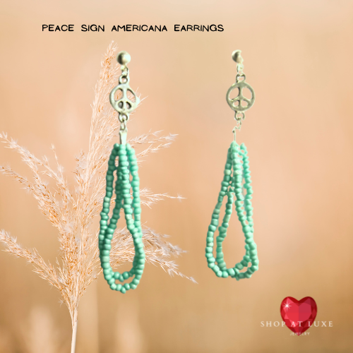 Peace Sign Americana Earrings