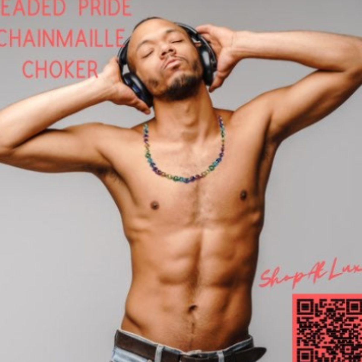 Pride Wear Beaded Chainmaille Choker Necklace