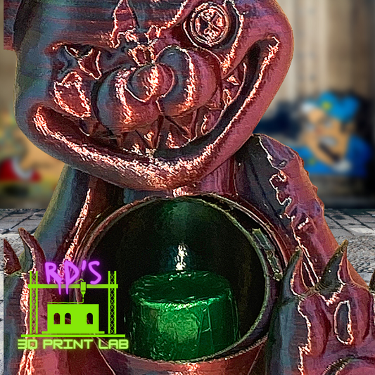 SCARE BEAR (PURPLE-BLUE) WITH SECRET COMPARTMENT 3D PRINTED FIGURE