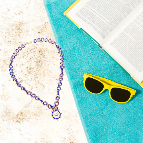 Pave Ship's Wheel Resort Wear Necklace