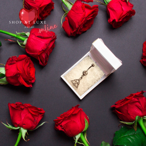 Silver Triquetra 14g Steel Belly Ring