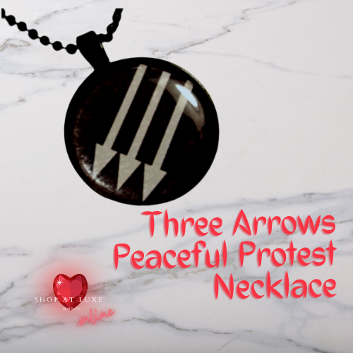 Three Arrows Peaceful Protest Necklace