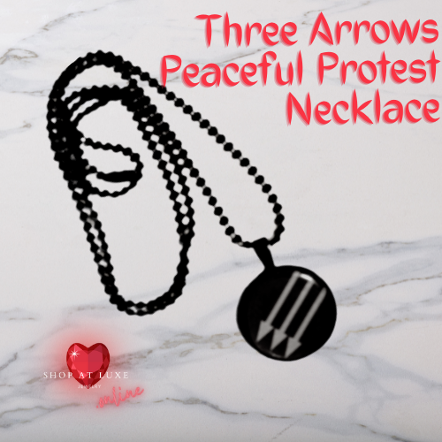 Three Arrows Peaceful Protest Necklace