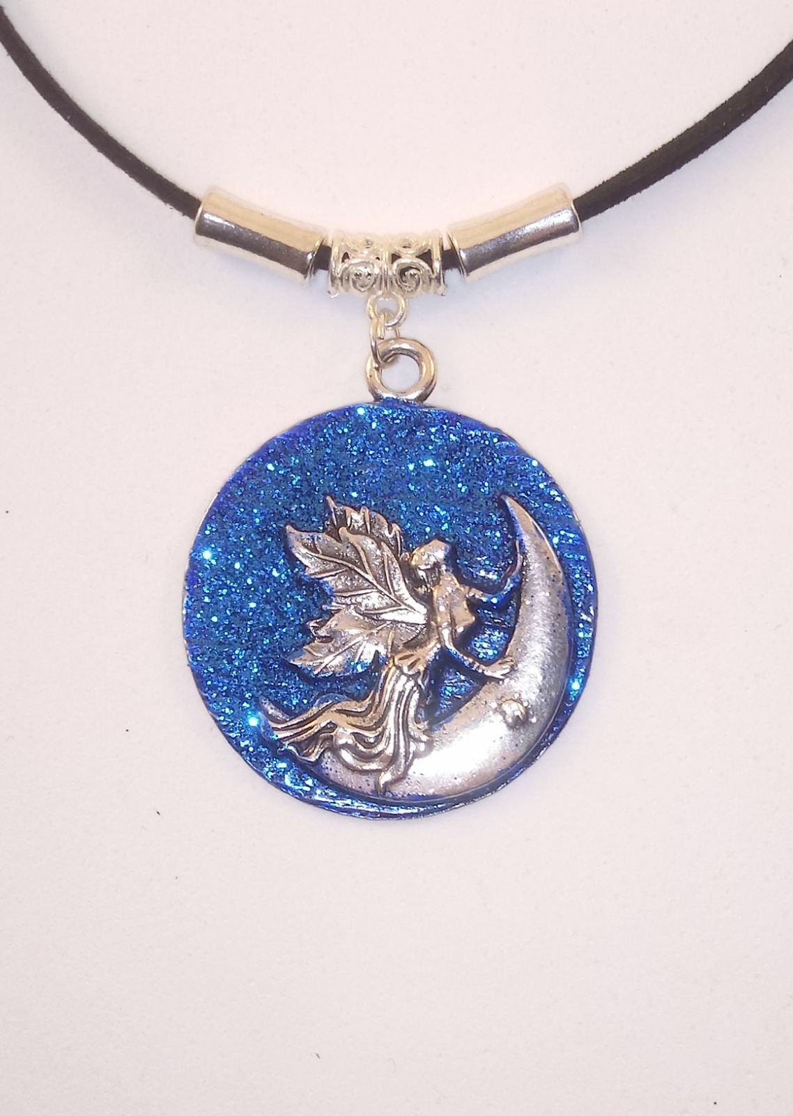 Triple Moon Goddess Soft Suede Necklace