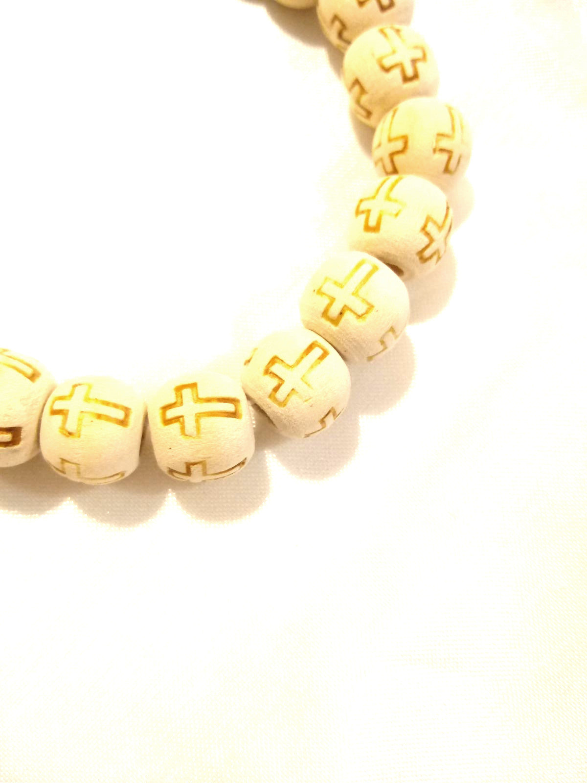 Inked Wooden Cross Minimalist Bracelet