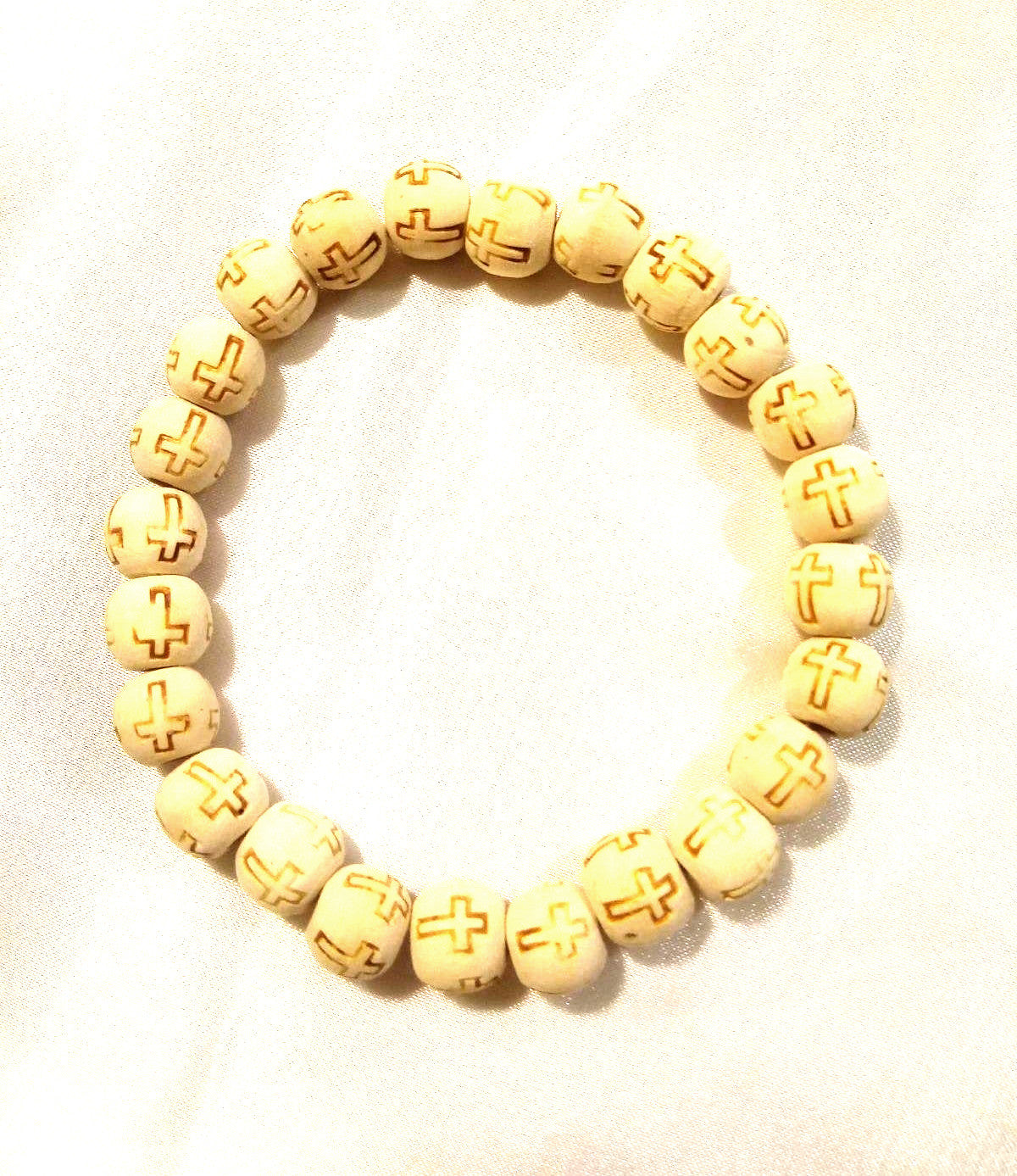 Inked Wooden Cross Minimalist Bracelet