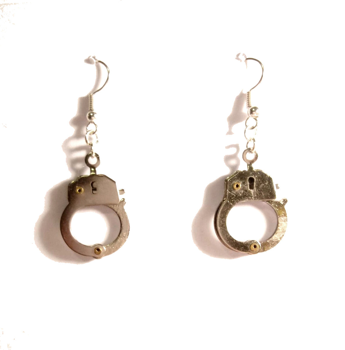 Working Steel Handcuff Earrings