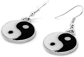 Yin Yang Steel Post Earrings
